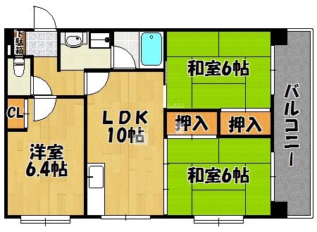 明石市小久保のマンションの間取り