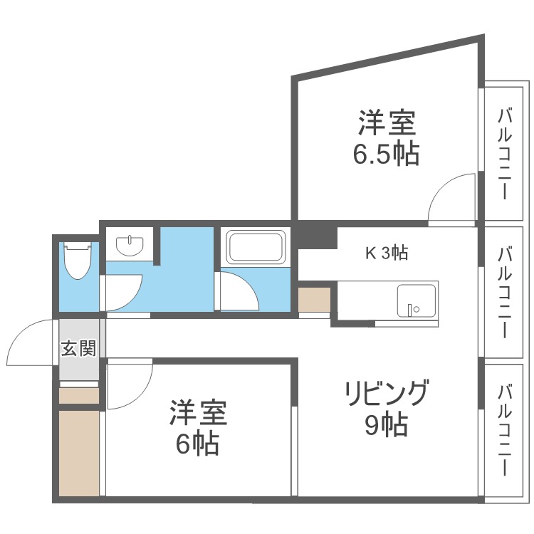 プルミエールメゾン南円山の間取り