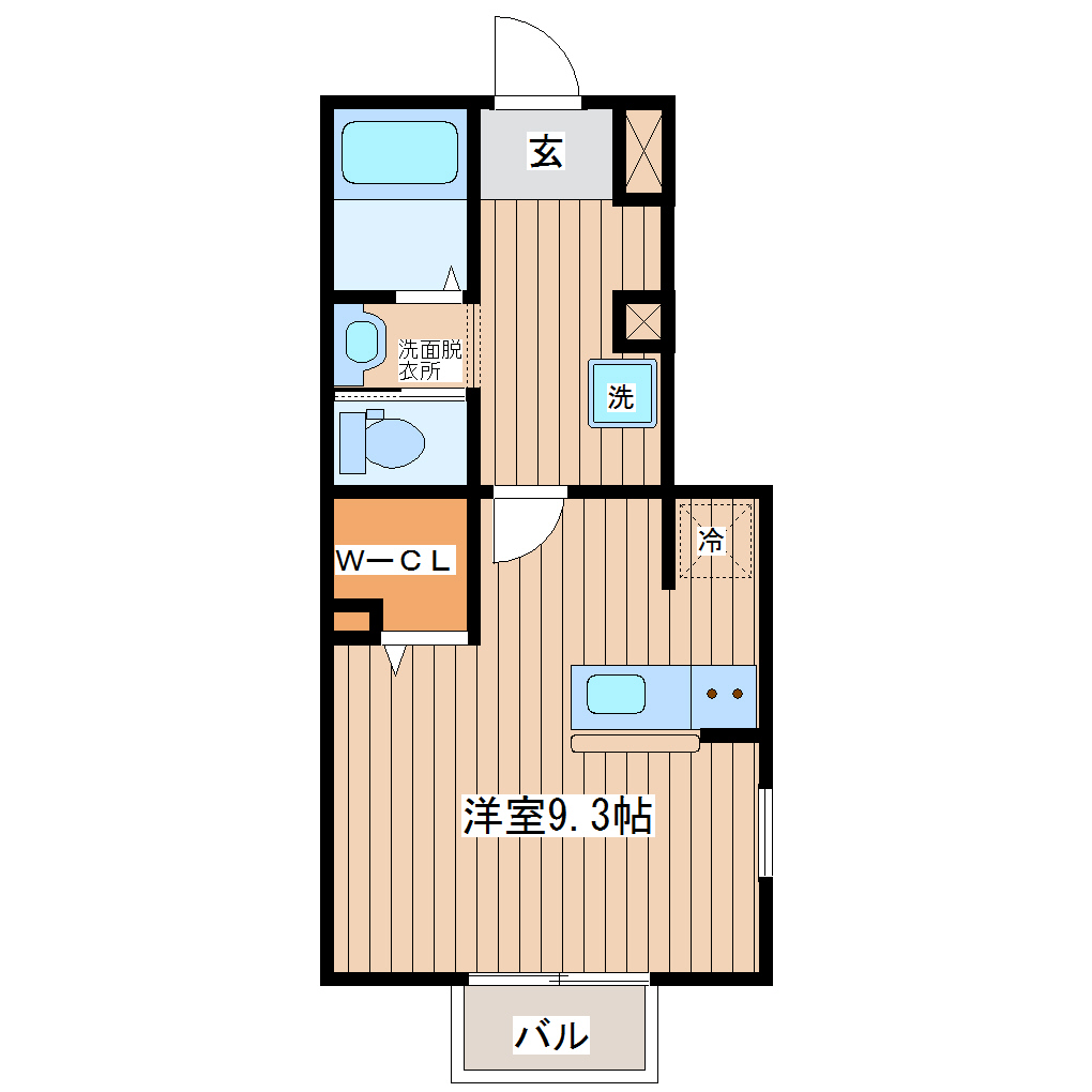 名取市大手町のアパートの間取り