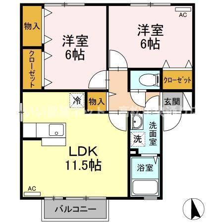 フォレストII C棟の間取り