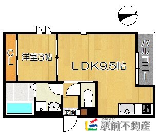 筑紫野市紫のアパートの間取り