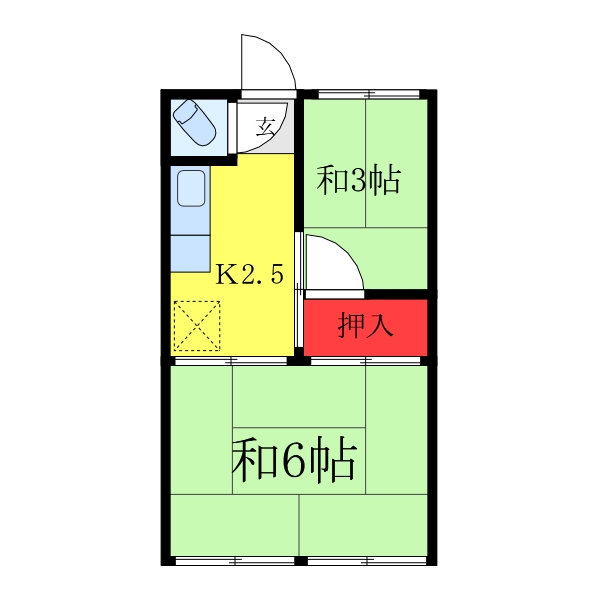 御代の台荘　A棟の間取り