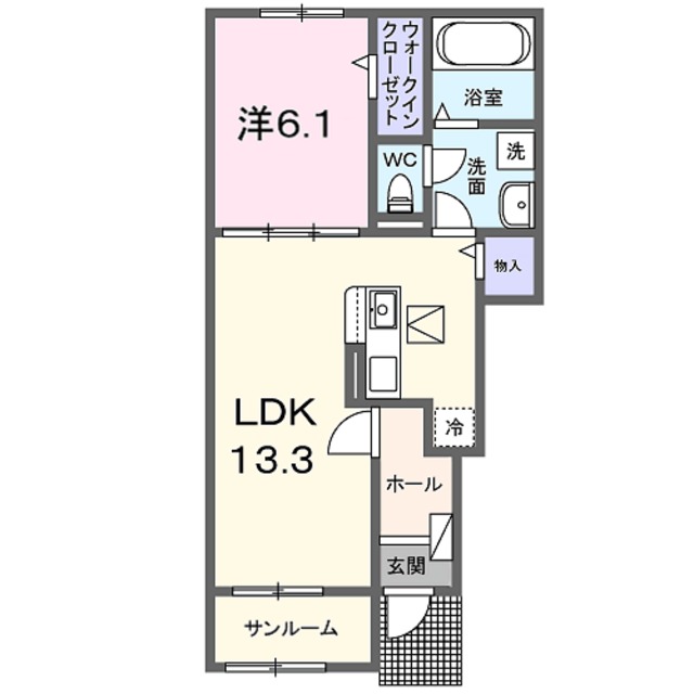 久世郡久御山町藤和田のアパートの間取り