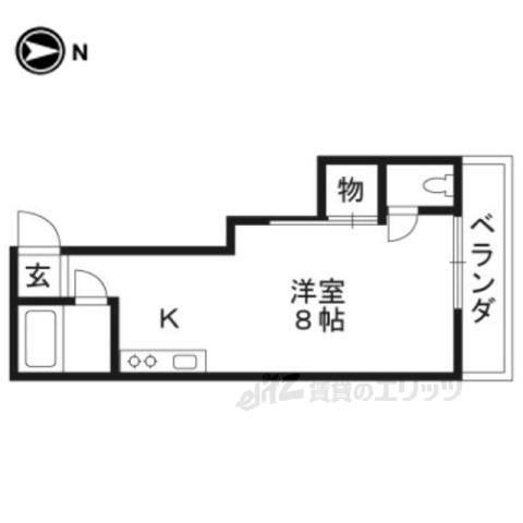 京都市伏見区墨染町のマンションの間取り