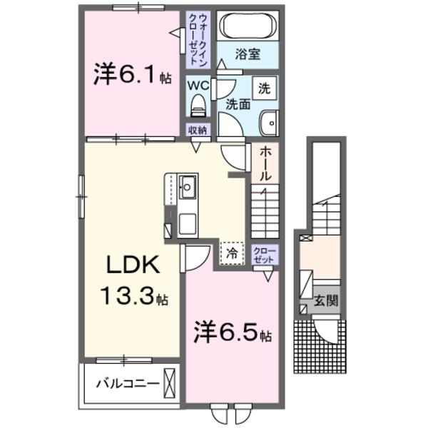 Ｍ＆Ｈ　５の間取り