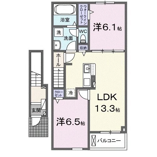 いなべ市北勢町麻生田のアパートの間取り