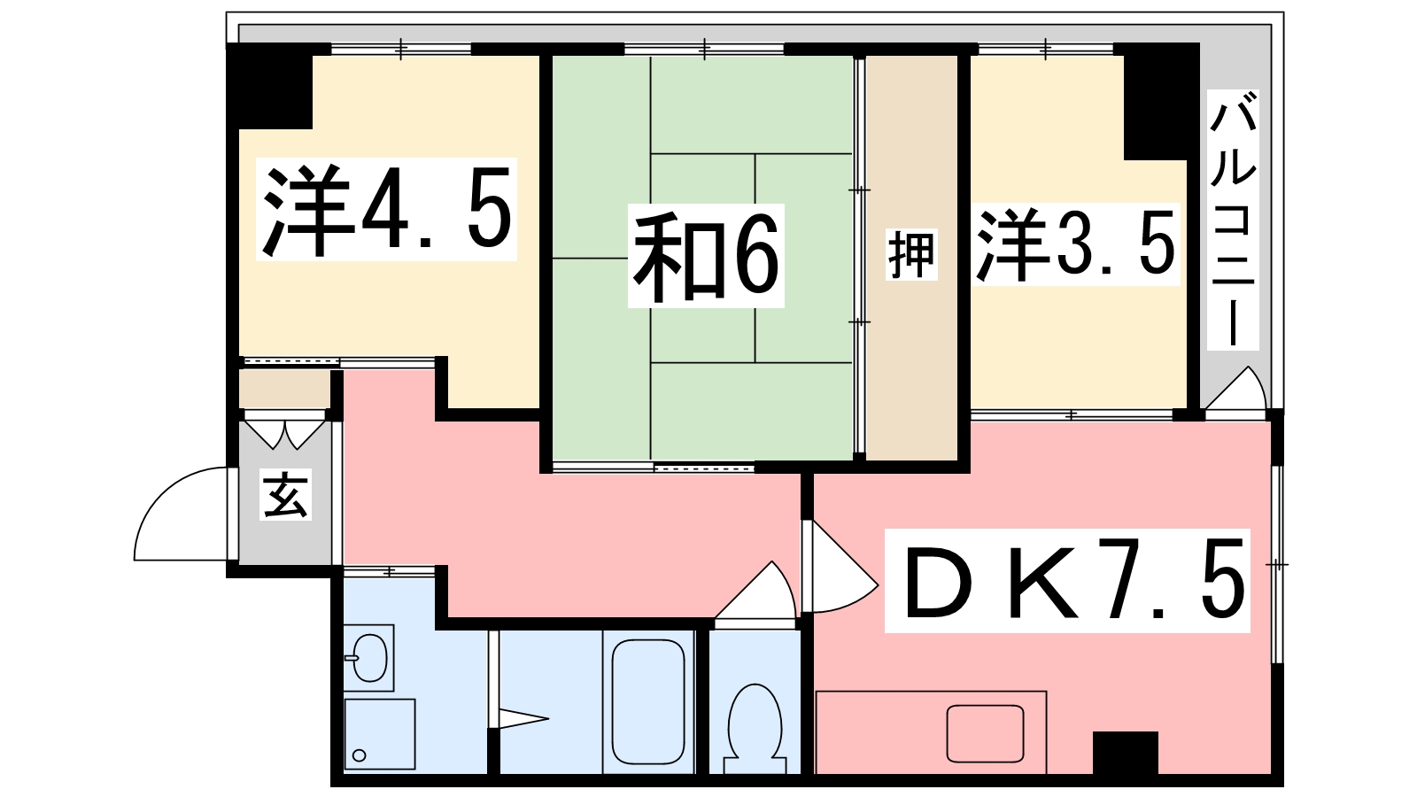 ルークレジデンス姫路の間取り