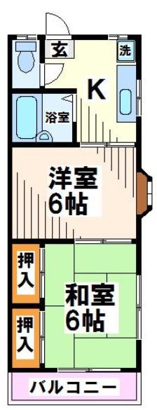 佐伯コーポの間取り