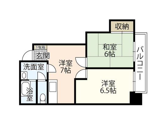 広島市中区本川町のマンションの間取り