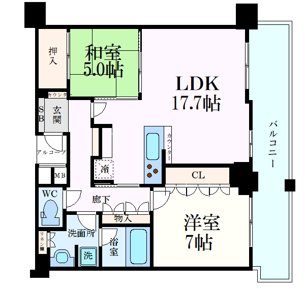 神戸ハーバータワーの間取り