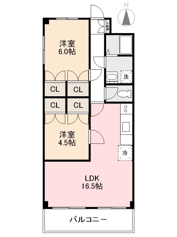 高松市木太町のマンションの間取り