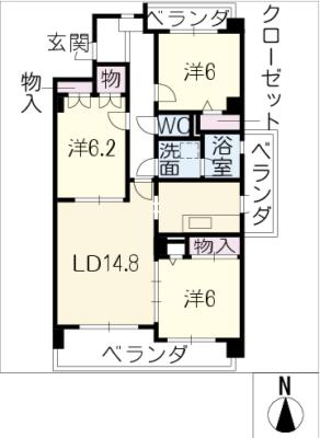 第５みかん山ハイツの間取り