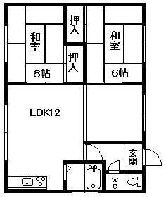 北進ハイツの間取り