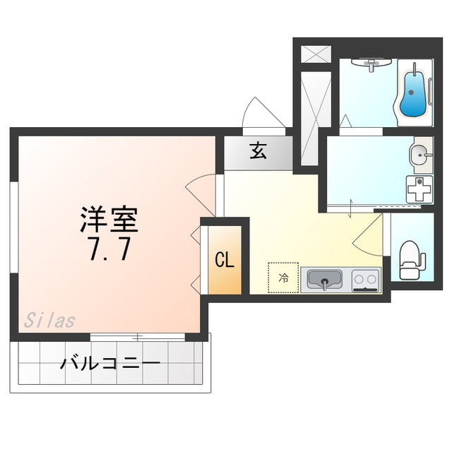 堺市北区百舌鳥梅北町のアパートの間取り