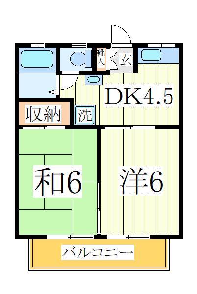 我孫子市湖北台のアパートの間取り