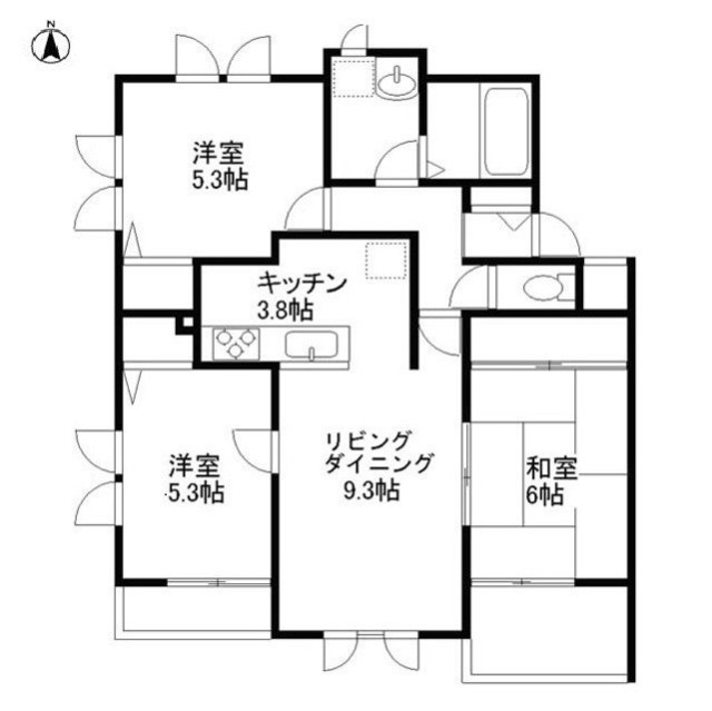 横浜市青葉区荏田西のアパートの間取り