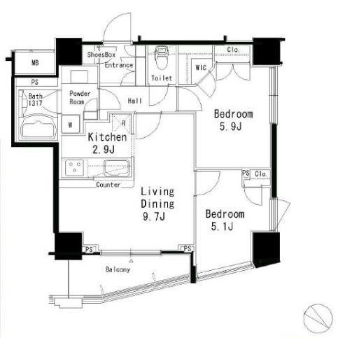 MFPR目黒タワーの間取り