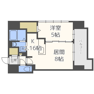 札幌市中央区南五条東のマンションの間取り