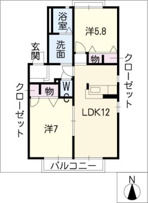 ヴェルドミール　Ａ棟の間取り