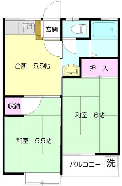 横浜市青葉区さつきが丘のアパートの間取り