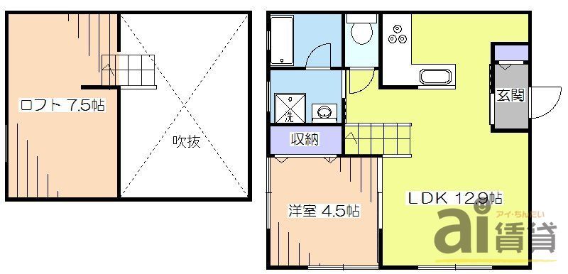 東村山市本町のアパートの間取り