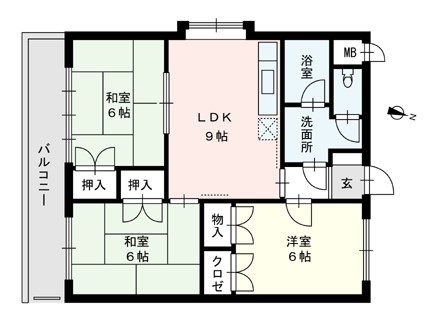 スカイ横浜IIの間取り