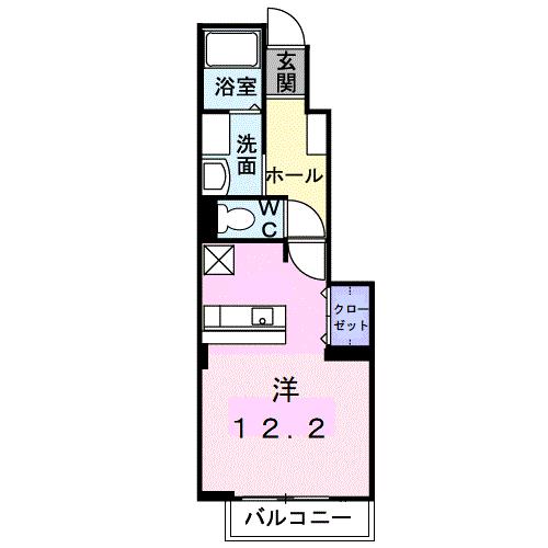 【高松市郷東町のアパートの間取り】