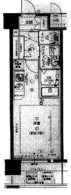 神戸市中央区御幸通のマンションの間取り