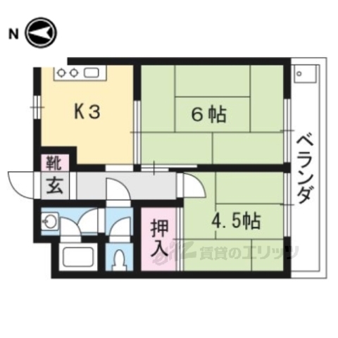 ハイツ東山の間取り