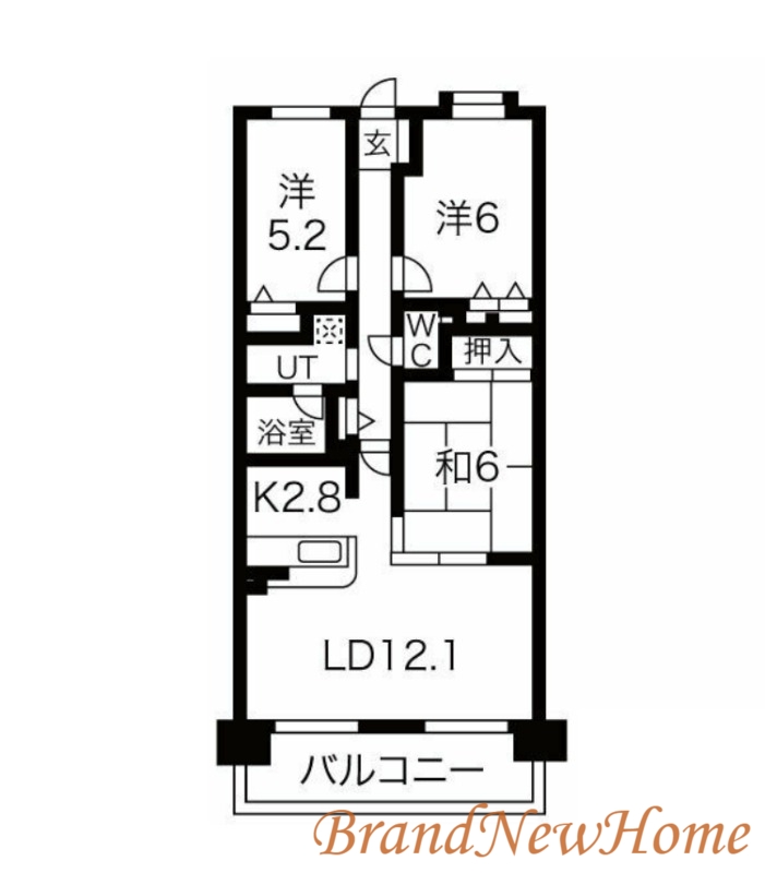 堺市堺区山本町のマンションの間取り