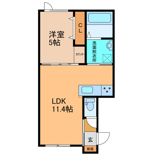 仮）東1南10新築APの間取り