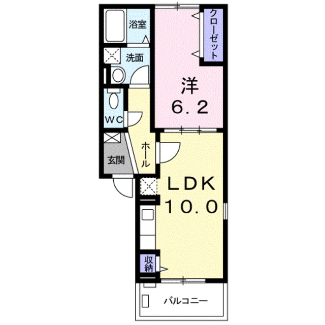 摂津市三島のアパートの間取り