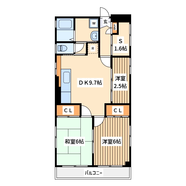 川崎市川崎区鋼管通のマンションの間取り