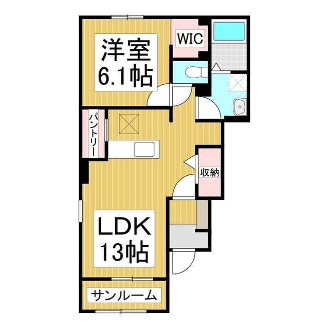 【長野市大字大豆島のアパートの間取り】