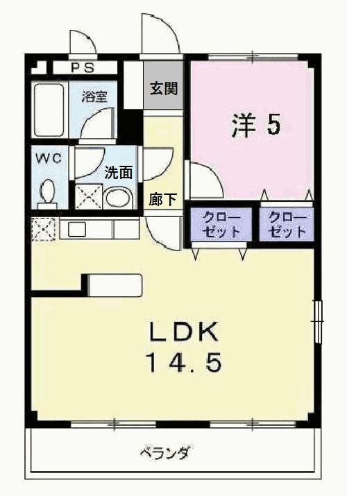 小野市本町のマンションの間取り