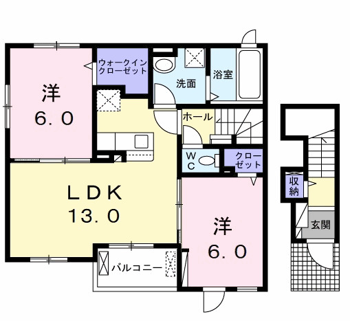 オレンジの間取り