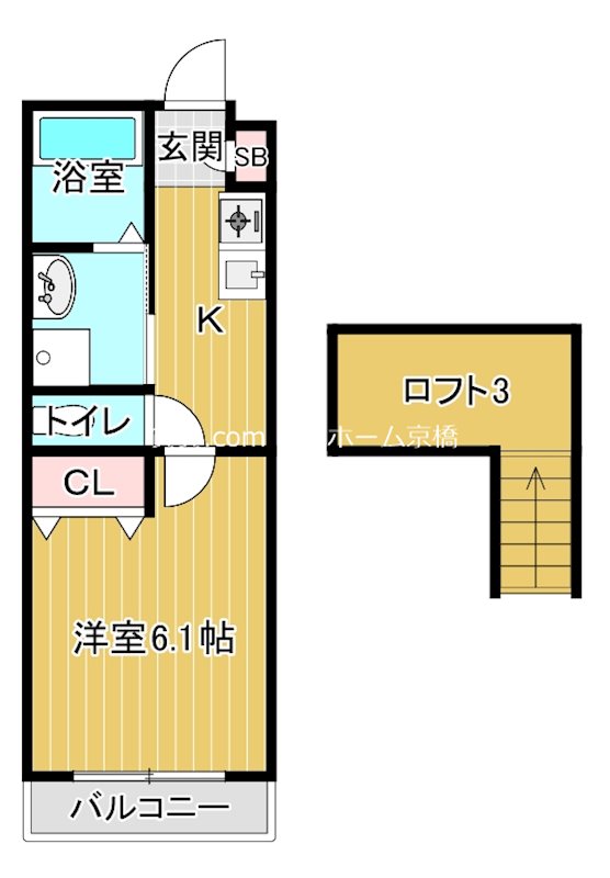 大阪市旭区高殿のアパートの間取り