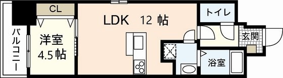 広島市中区舟入本町のマンションの間取り