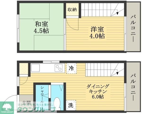 北区田端新町のマンションの間取り