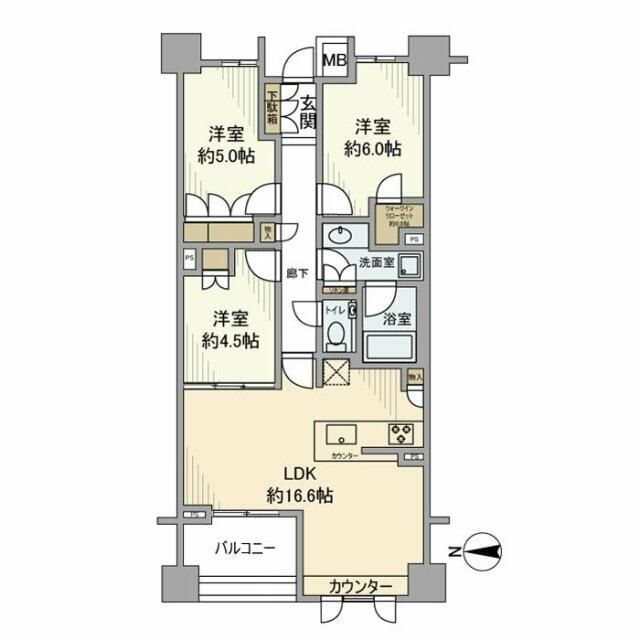 ザ・パークハウス　市谷加賀町レジデンスの間取り