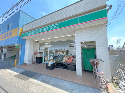 コンビニ　ローソンストア100　一ノ割駅前店（コンビニ）まで418m