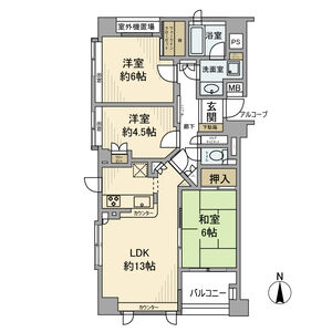 藤和シティホームズ三鷹の間取り写真