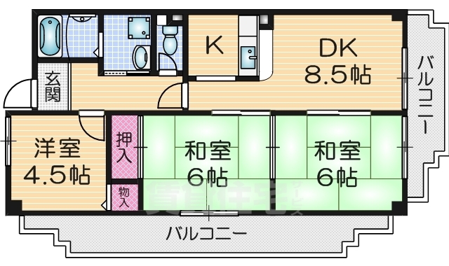 コーポ小林の間取り写真