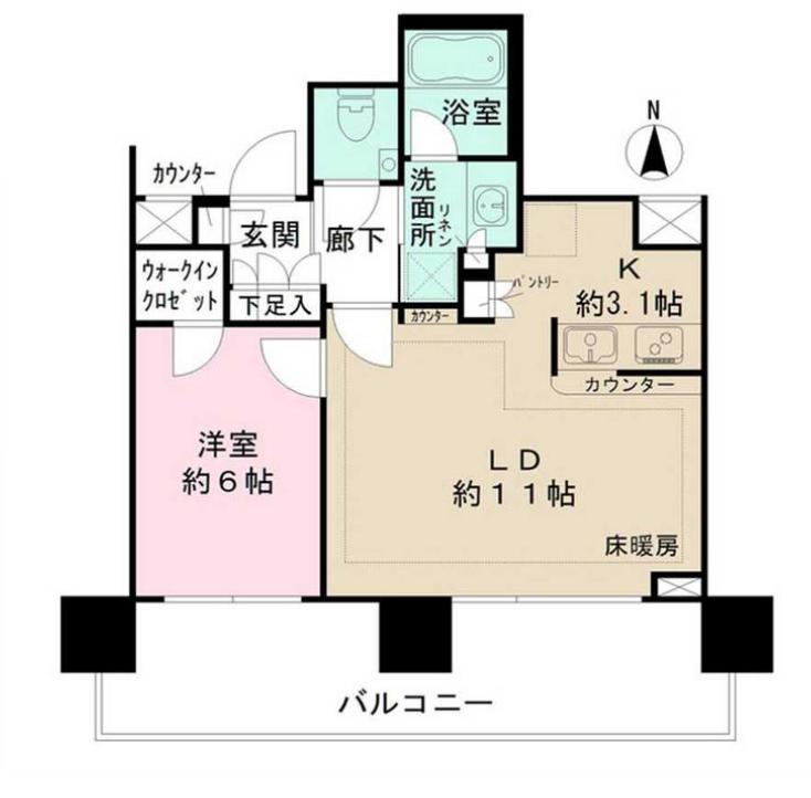都営三田線 板橋区役所前駅 徒歩4分 23階建 築17年の間取り写真