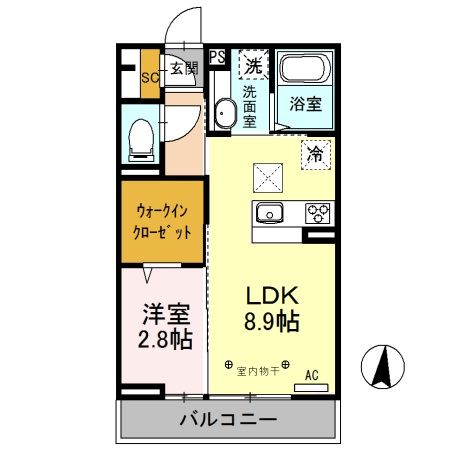 カーサ アピオ Aの間取り写真