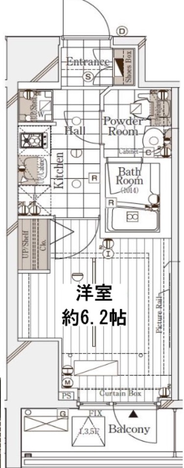都営新宿線 新宿駅 徒歩3分 9階建 築13年の間取り写真