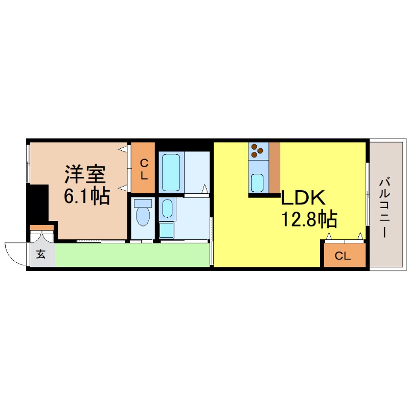 地下鉄名港線 東海通駅 徒歩7分 3階建 築12年の間取り写真