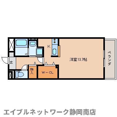 静岡市駿河区馬渕のマンションの間取り