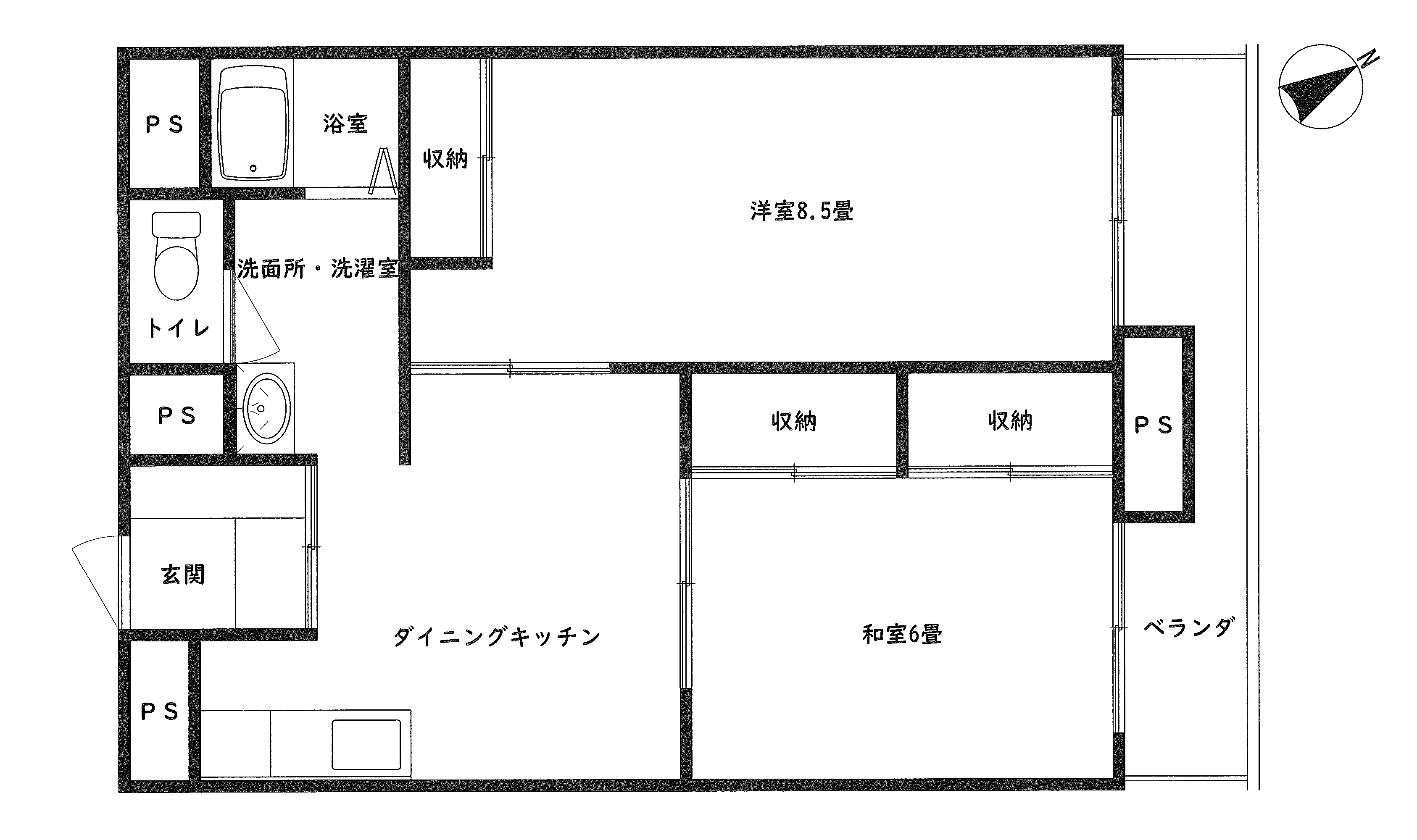 シャトー和庄の間取り