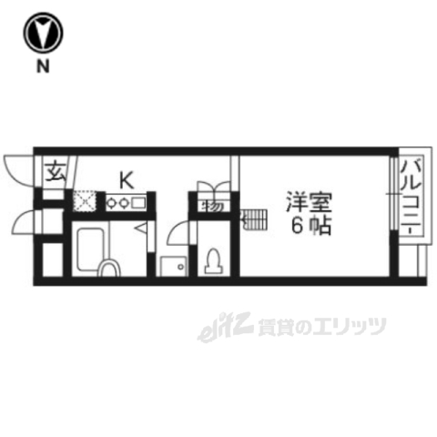 枚方市渚元町のアパートの間取り